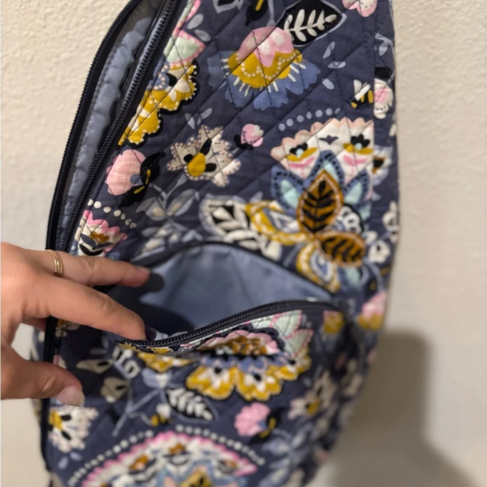 Vera Bradley Floral and Bee Patterned Sling Bag
